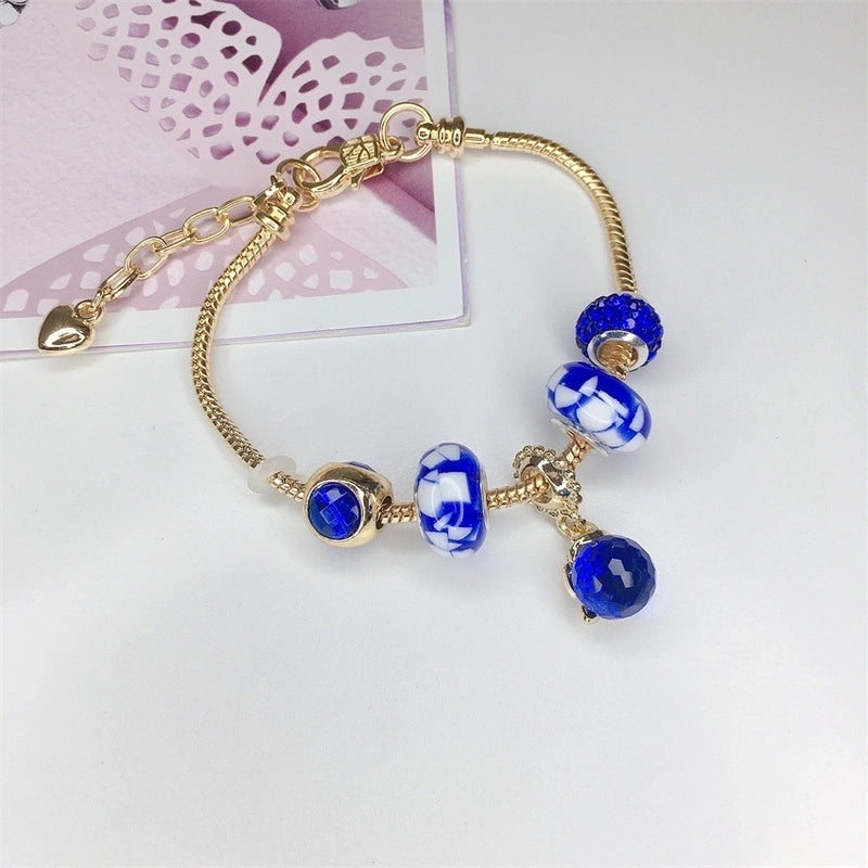 Cute Minimalist Dolphin Heart Shape Flower Stainless Steel Alloy Resin Rhinestones Bangle In Bulk