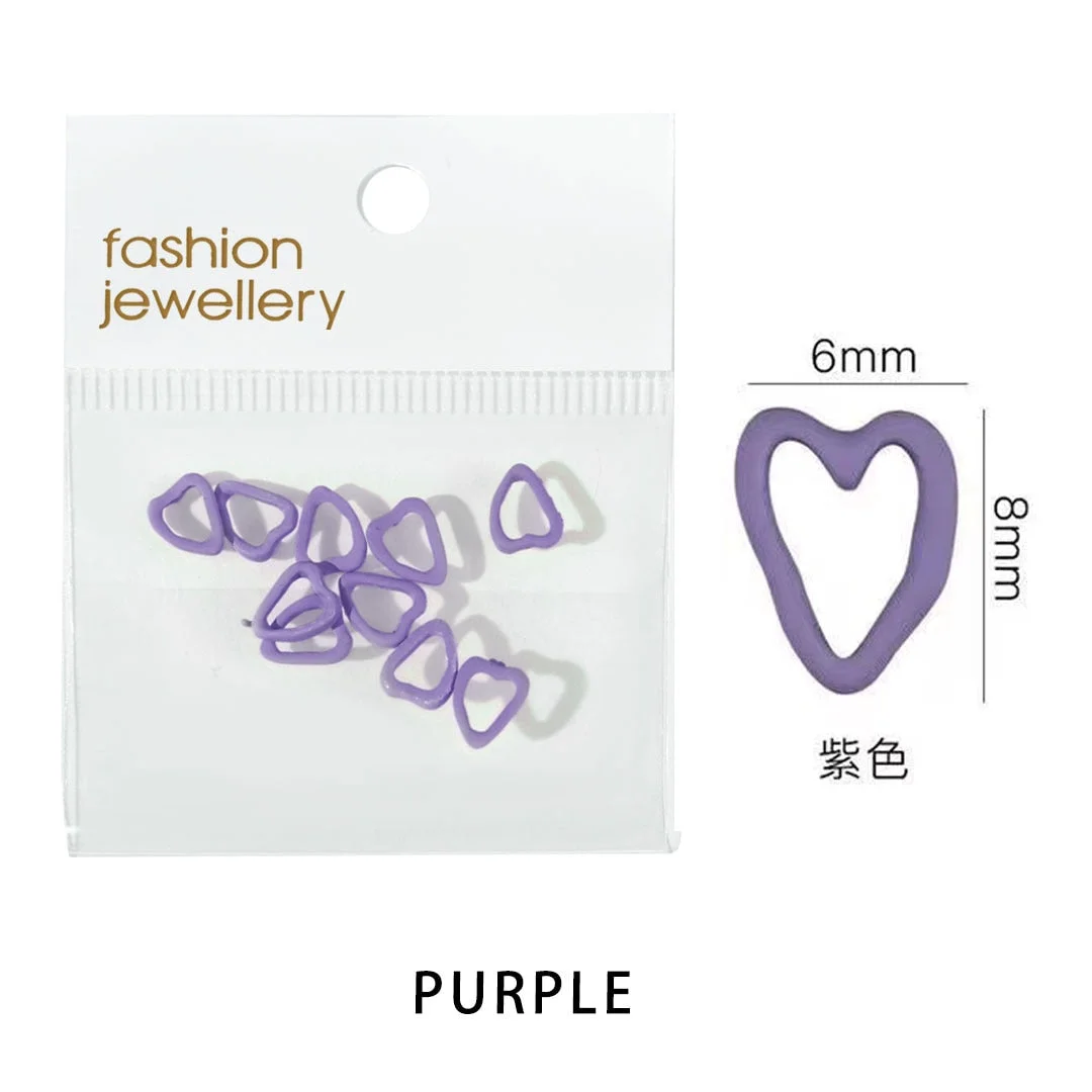 Beautizon Colorful Hearts Cute Love Nail Jewelry High Quality Nail Jewelry Manicure Accessories DIY Nail Art Decorations