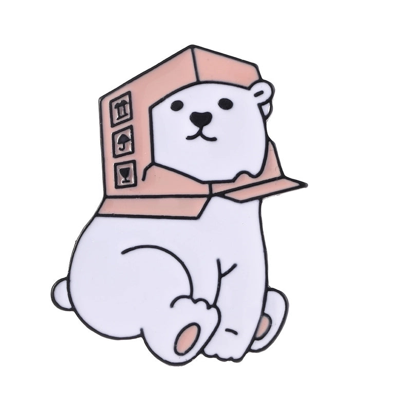 Cute Bear Panda Cat Alloy Women’s Brooches