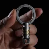 2025 New Titanium Inlay Copper Titanium Alloy Quick Release Keychain Rotatable Heavy Duty Keychain