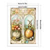 uk.everydayedeals (Limited Stock)Cross Stitch - 11ct Stamped - Retro Poster-Easter Egg Flower Rabbit (40*60cm)
