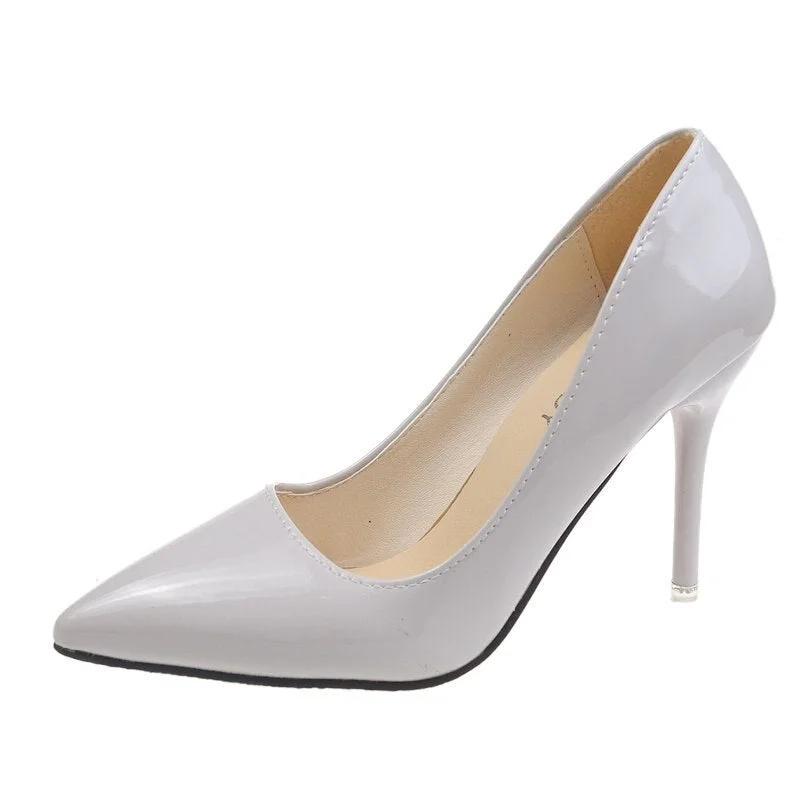 Women's Shoes Pointed Toe Pumps Patent Leather High Heels Boat Shoes Wedding Shoes Zapatos Mujer Shoes for Women Women Heels