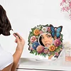 DIY Bling Bling Flower Butterfly Diamond Painting Desk Ornaments Mirror、[Everydayedeals]