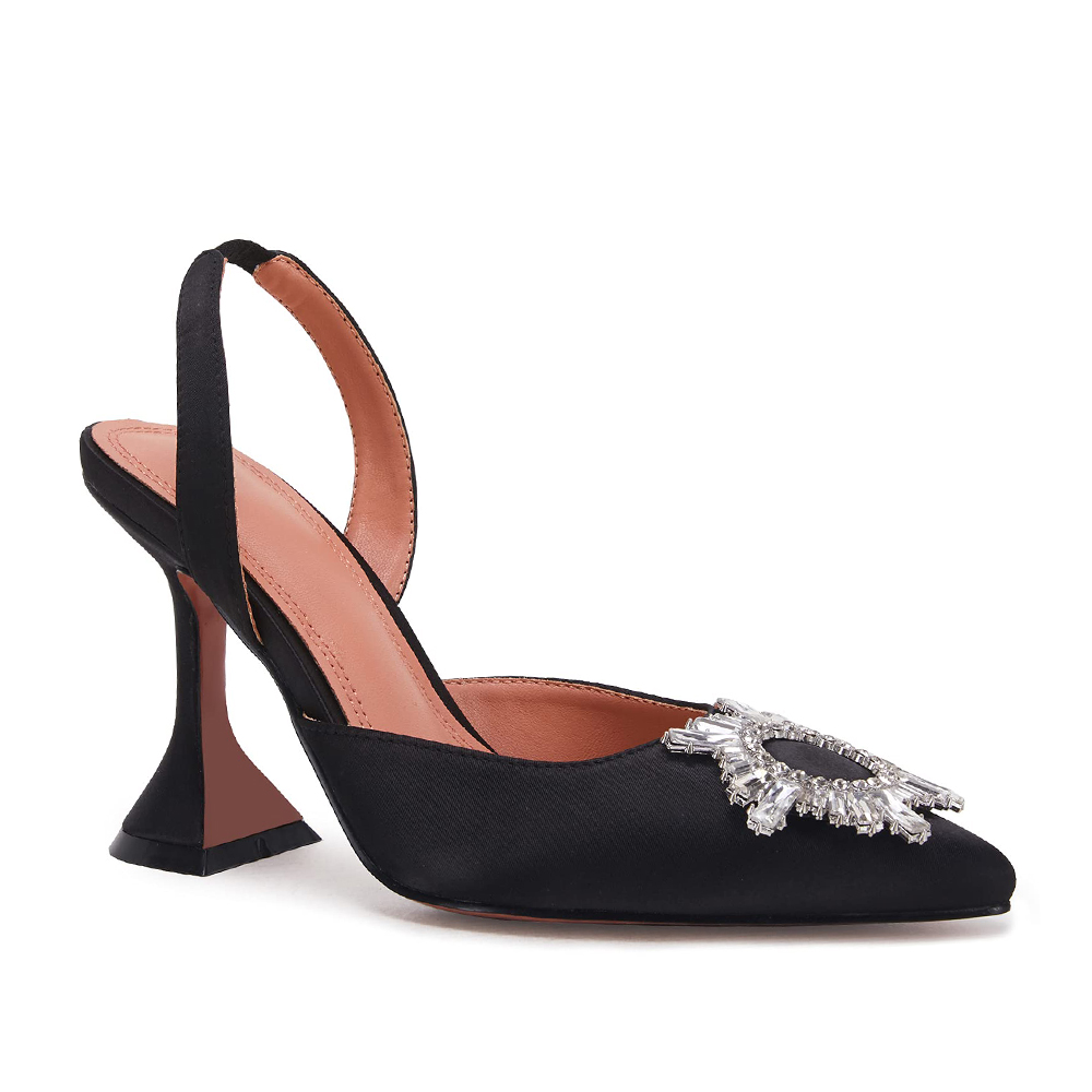 95mm Begum Crystal Party Wedding Slingback Women's Pumps-MERUMOTE