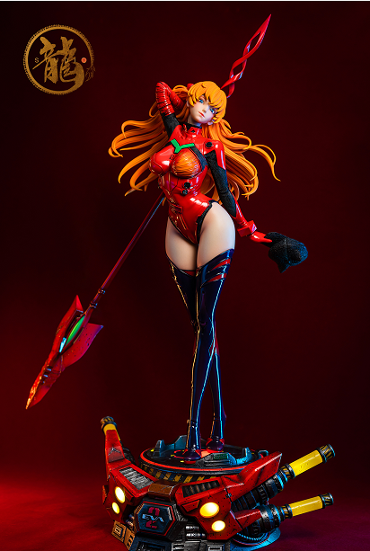 【IN STOCK】Dragon Studios 1/4 Scale Red ver. Soryu Asuka Langley with LED  (EVA) Neon Genesis EVAngelion Statue GK/Statue