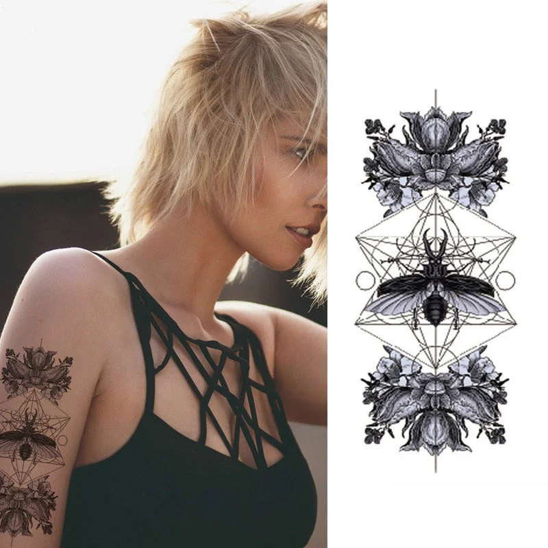 1pcs Watercolor Flower Temporary Body Tattoo so Beautiful can be used for Shoulder,thigh, or Back Body decor