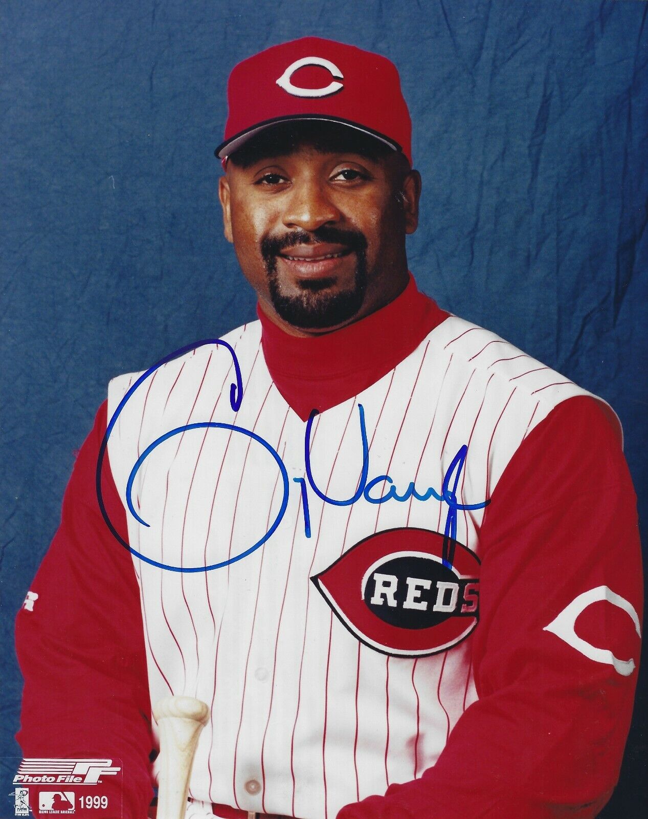 Signed 8x10 GREG VAUGHN Cincinnati Reds Autographed Photo Poster painting - COA