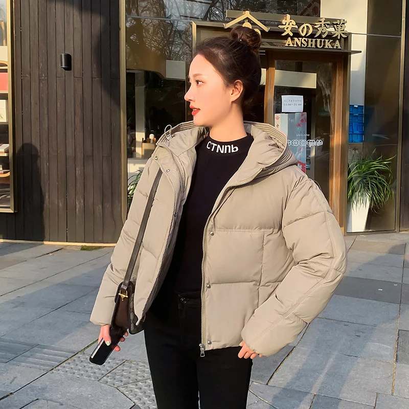 Toloer Down Cotton Clothes Women's Short Style 2024 Winter New Thickened Loose Stand Collar Bread Clothing Cotton-Padded Clothes Small Coat Tide-Outfit Ideas