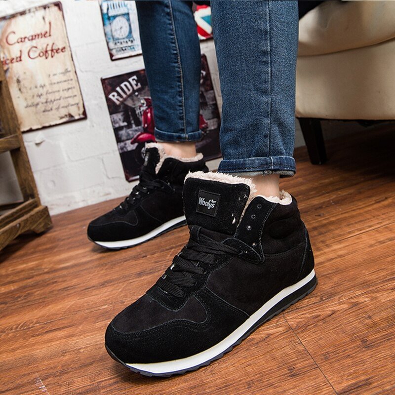 Men Shoes Warm Plush Winter Shoes Winter Sneakers Men Fashion Trainers Chaussure Homme Krasovki Men Casual Shoes Plus Size 35-48