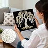 DIY Pearl Painting Willow for Home Decor with Frame(25x25cm)