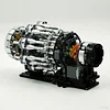 Turbojet Aircraft Engine Electric Model Simulation Assembly Building Blocks High Difficulty Toy