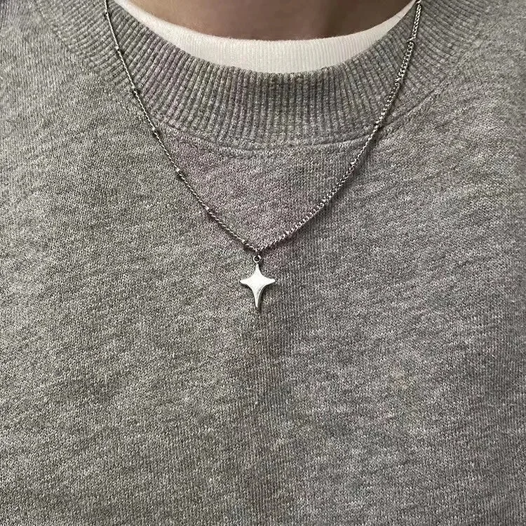 Brownm Star Silver Necklace