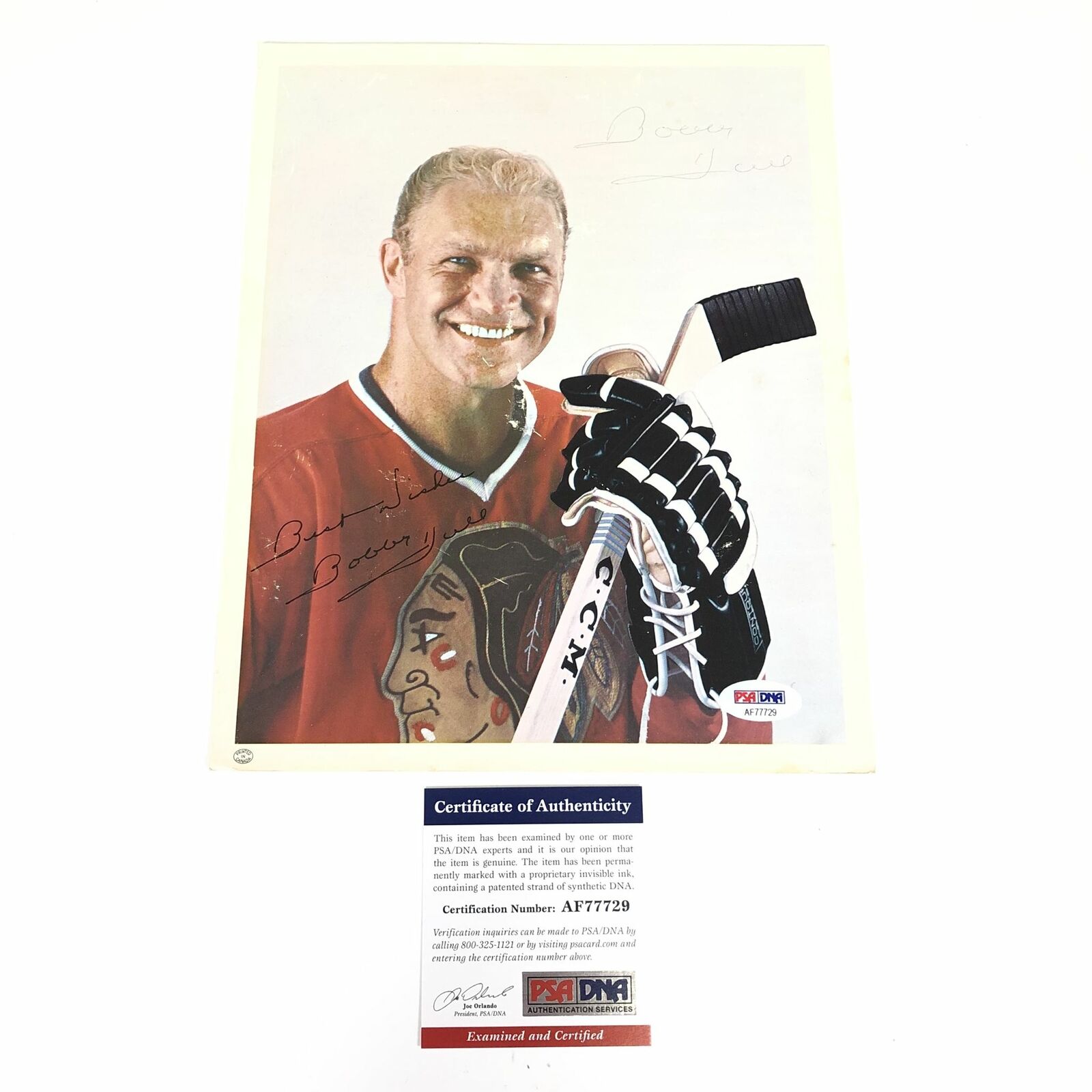 Bobby Hull signed vintage 8x10 Photo Poster painting PSA/DNA Chicago Black Hawks Autographed