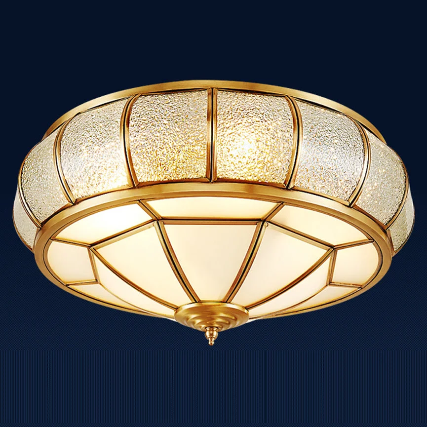 Led E27 European Copper Glass Iron LED Lamp.LED Light.Ceiling Lights.LED Ceiling Light.Ceiling Lamp For Dinning Room Bedroom