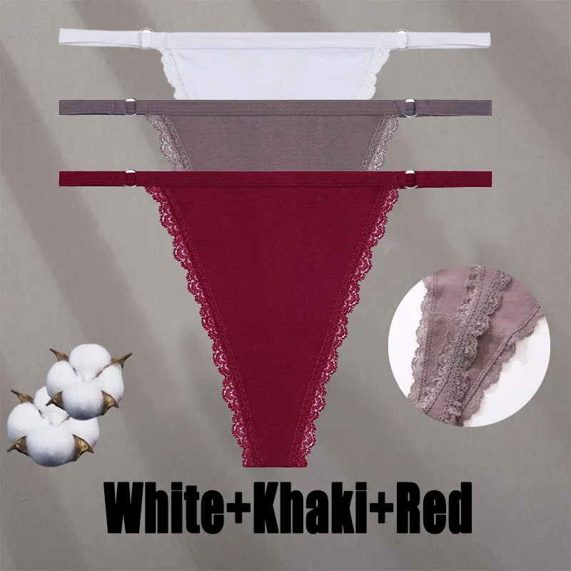 Billionm Sexy Lace Panties for Women Cotton Underwear Thong With Hollow Out Hook G-String Female Breathable Intimates Lingerie