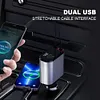 4 in 1 USB Car Charger Socket 86W Telescopic Power Outlet PD QC3.0 (2 Type C)