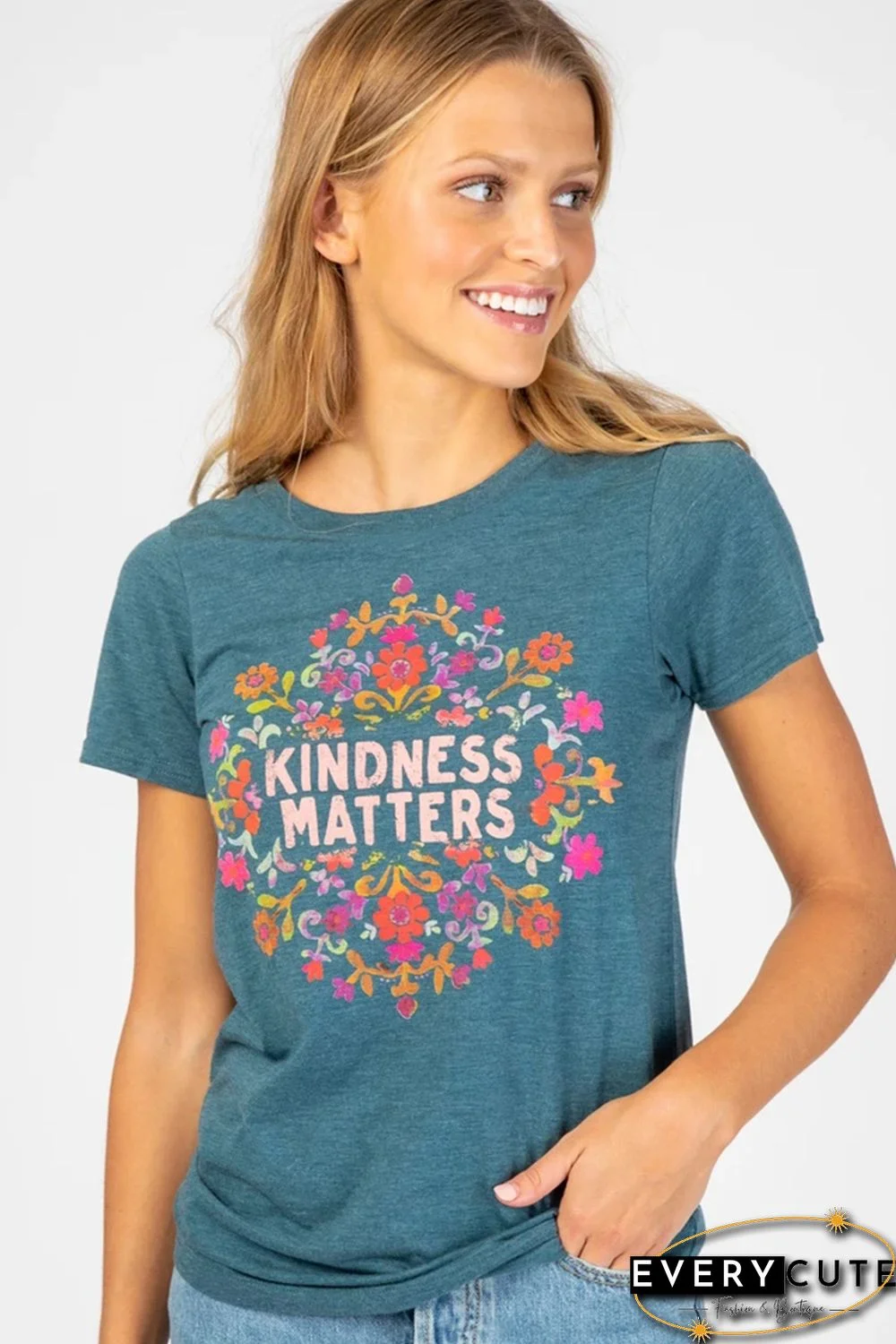 KINDNESS MATTERS Flower Graphic Tee