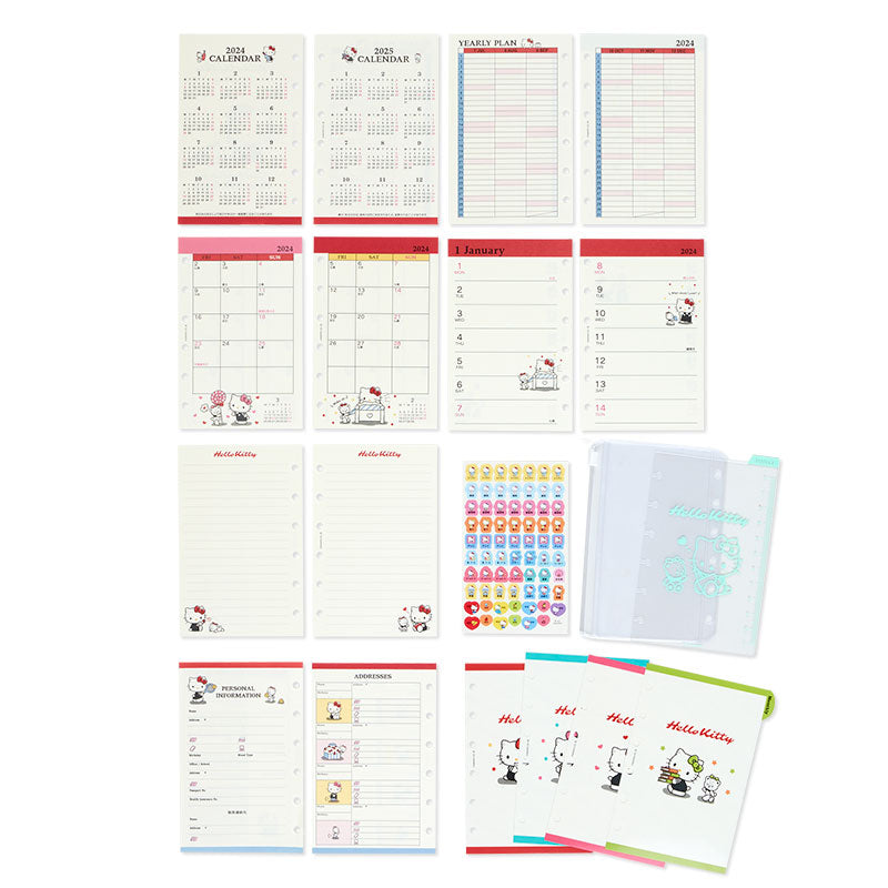 2023 - 2024 Hello Kitty Agenda Refills for FF Pocket Organiser PINK & RED Sanrio Japan Planner Setup A Cute Shop - Inspired by You For The Cute Soul 