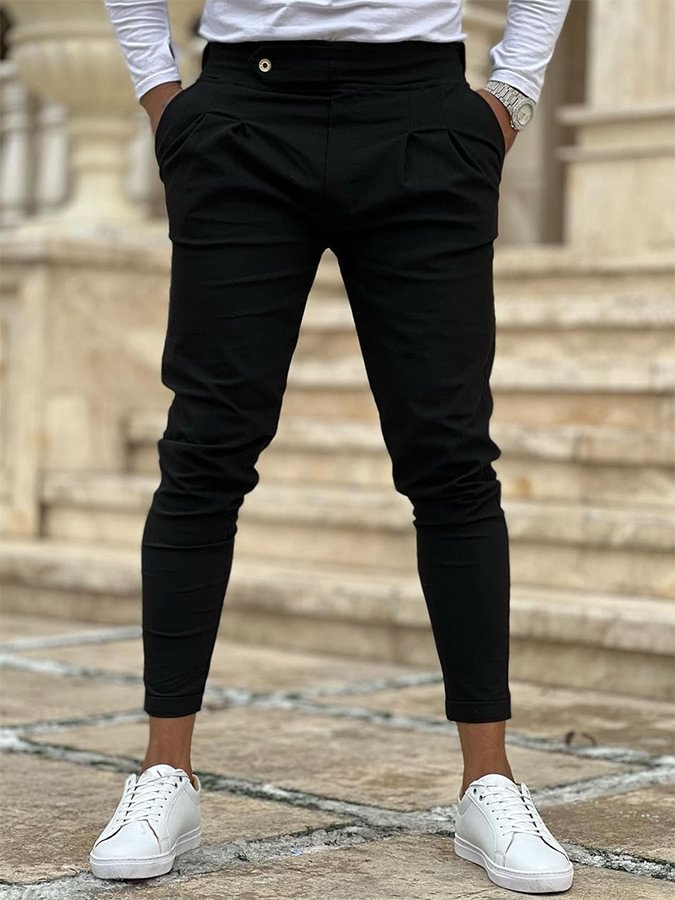 Men's Casual Black Pants