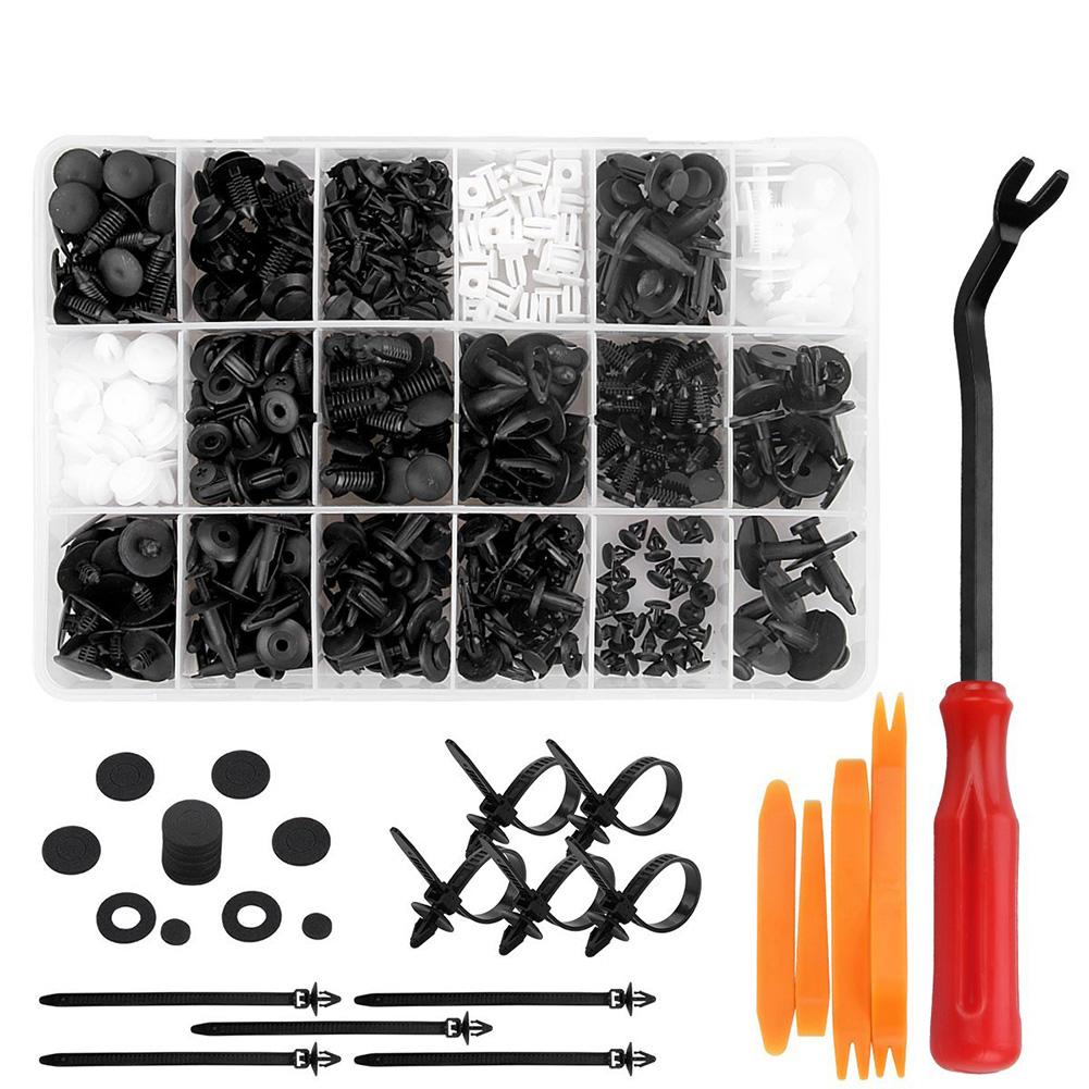 

415pcs Car Body Plastic Push Pin Rivet Fasteners Trim Clip Assortment Kit, 501 Original