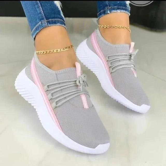 Mesh Sneakers Women's Slip On Walking Shoes Lightweight Casual Running Sneakers