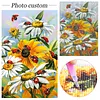 Sunflower Gnome 5D Square Drill Diamond Painting Kit 35x35cm for Adults Beginners DIY Home Decor Gift