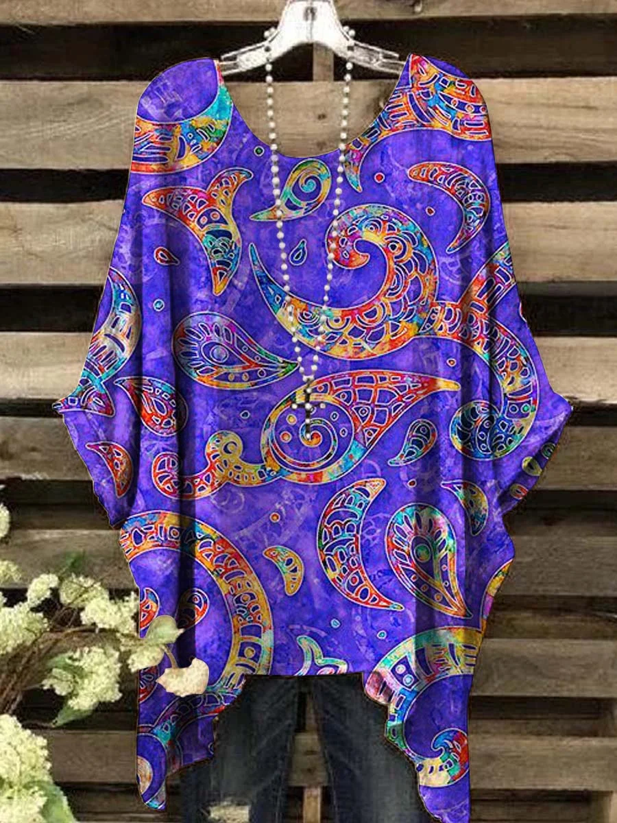 Women's Vintage Tribal Pattern Printed Casual Top