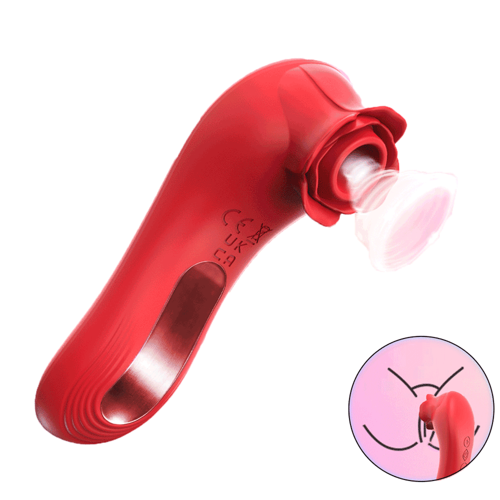 Bloomy Rose - Suction Vibrator With Strong Pulses For Clit And Nipple Pleasure By Rose Toy