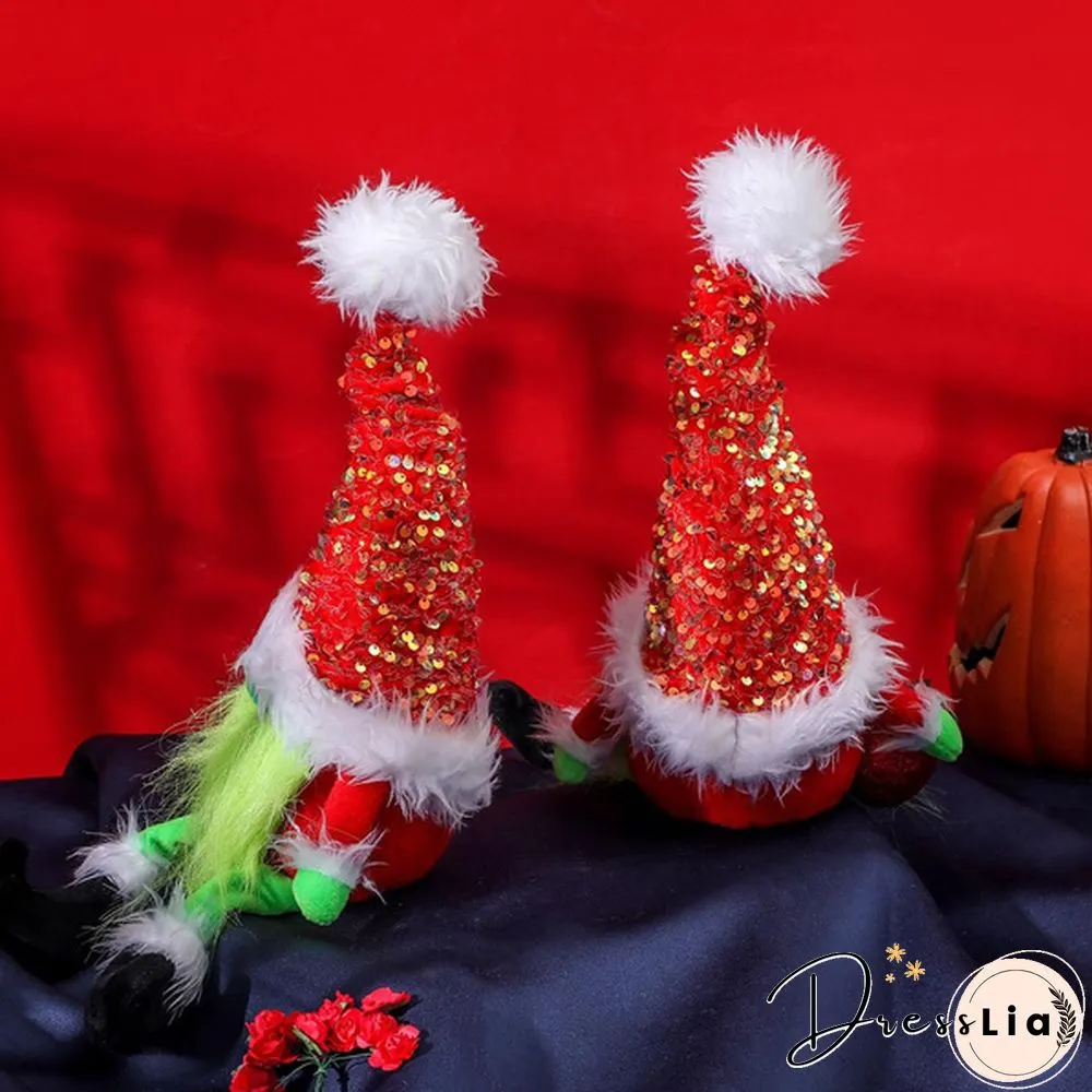 1Pcs Thanksgiving Christmas Dwarf Decoration Faceless Doll Gnomes Plush Elf Toy Gift