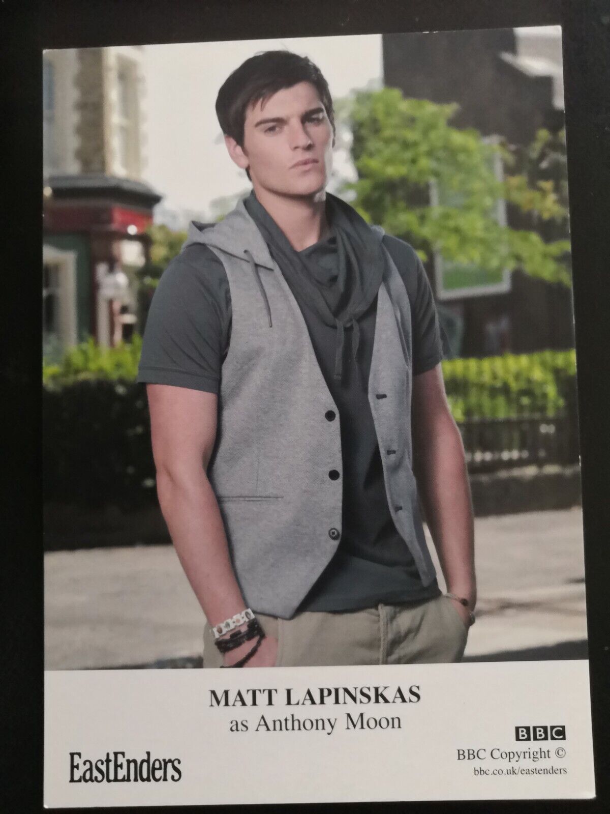 EASTENDERS UNSIGNED CAST CARD OF MATT LAPINSKAS