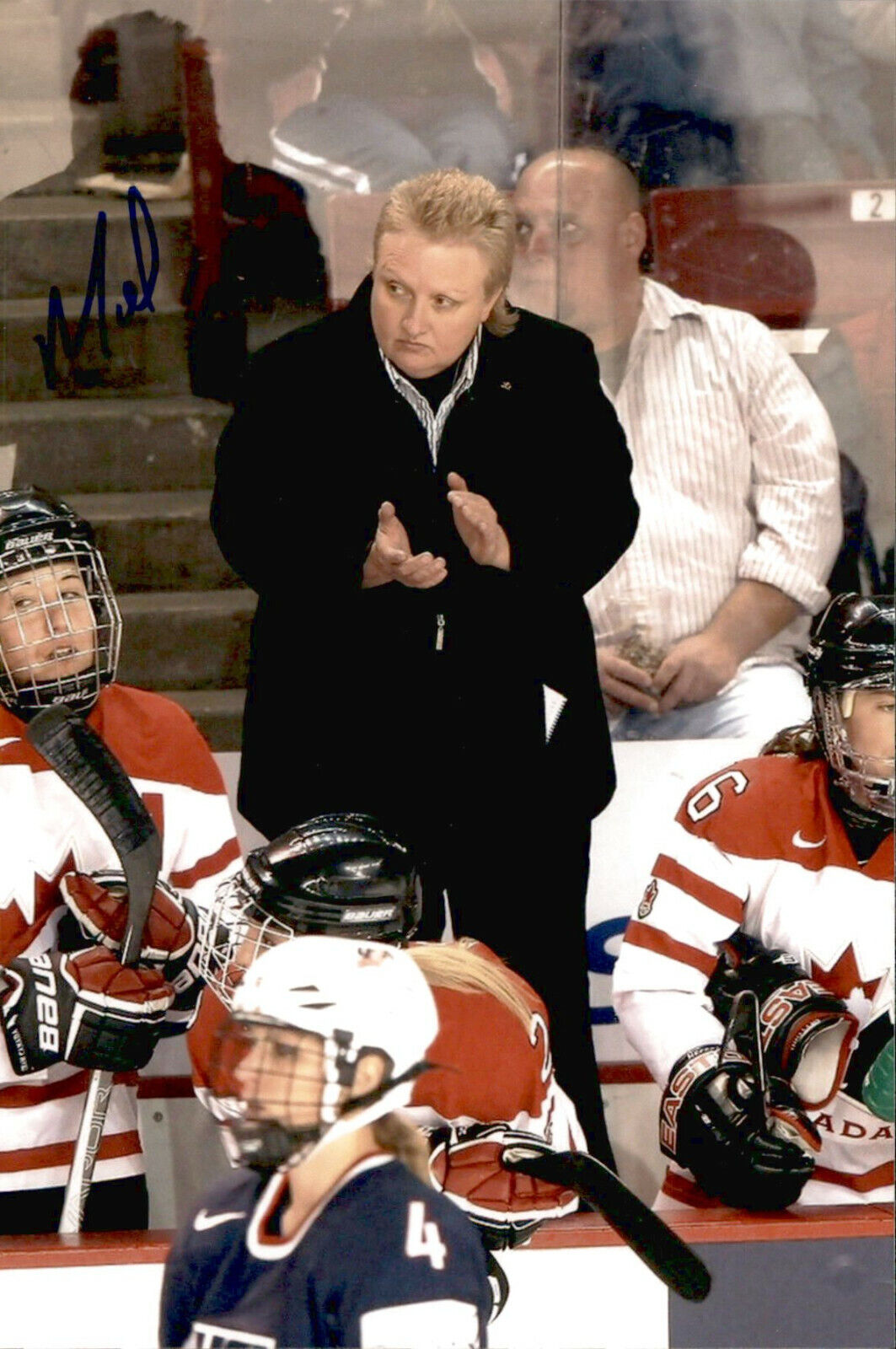 Mel Davidson SIGNED 4x6 Photo Poster painting WOMEN'S HOCKEY / TEAM CANADA GENERAL MANAGER