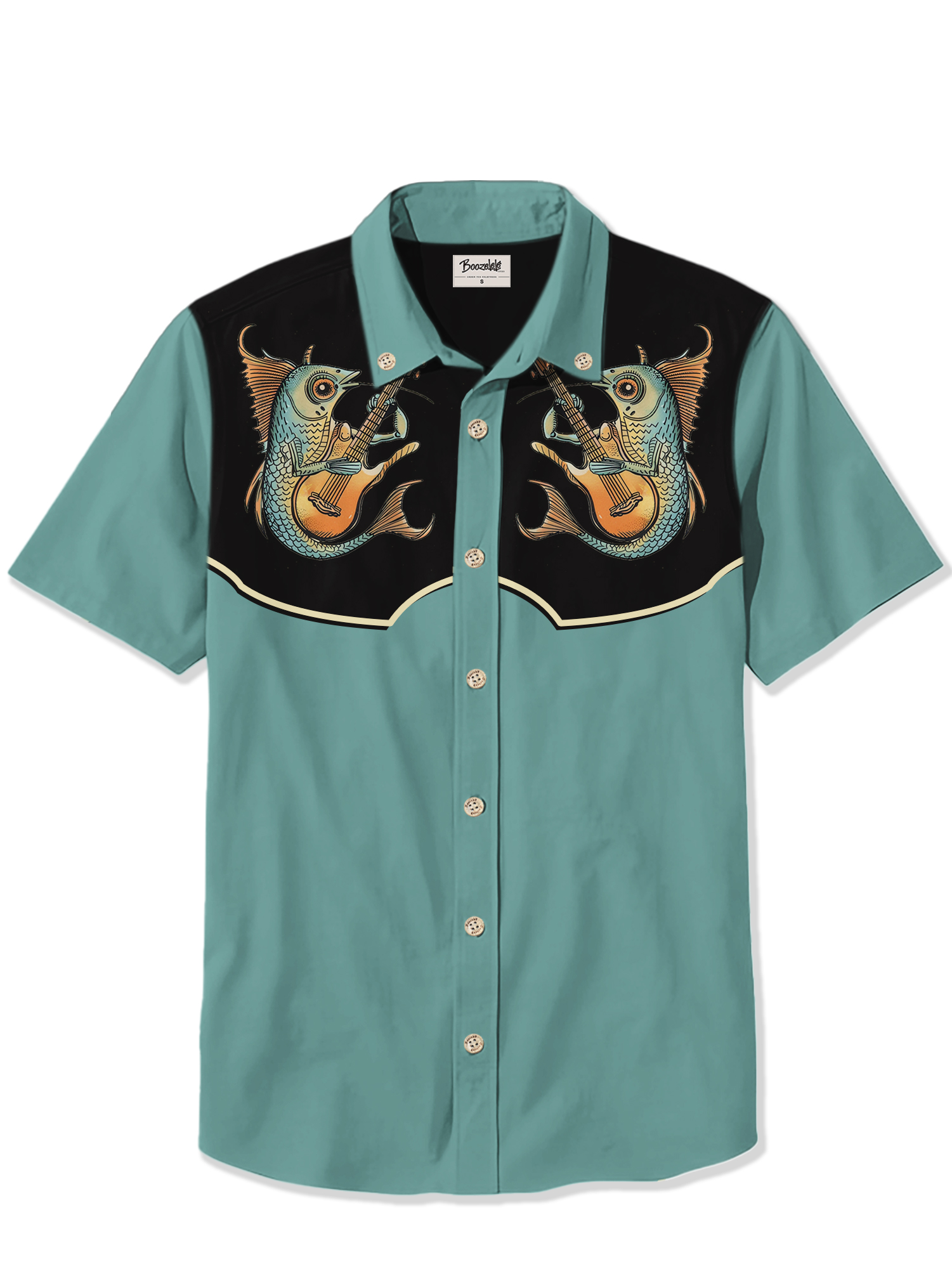 Fish Playing Guitar  - 100% Cotton Shirt