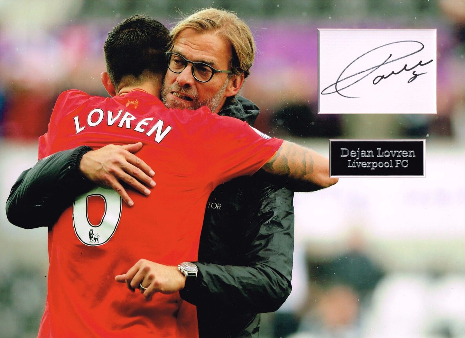 Dejan LOVREN SIGNED Autograph 16x12 Photo Poster painting Mount AFTAL COA Liverpool