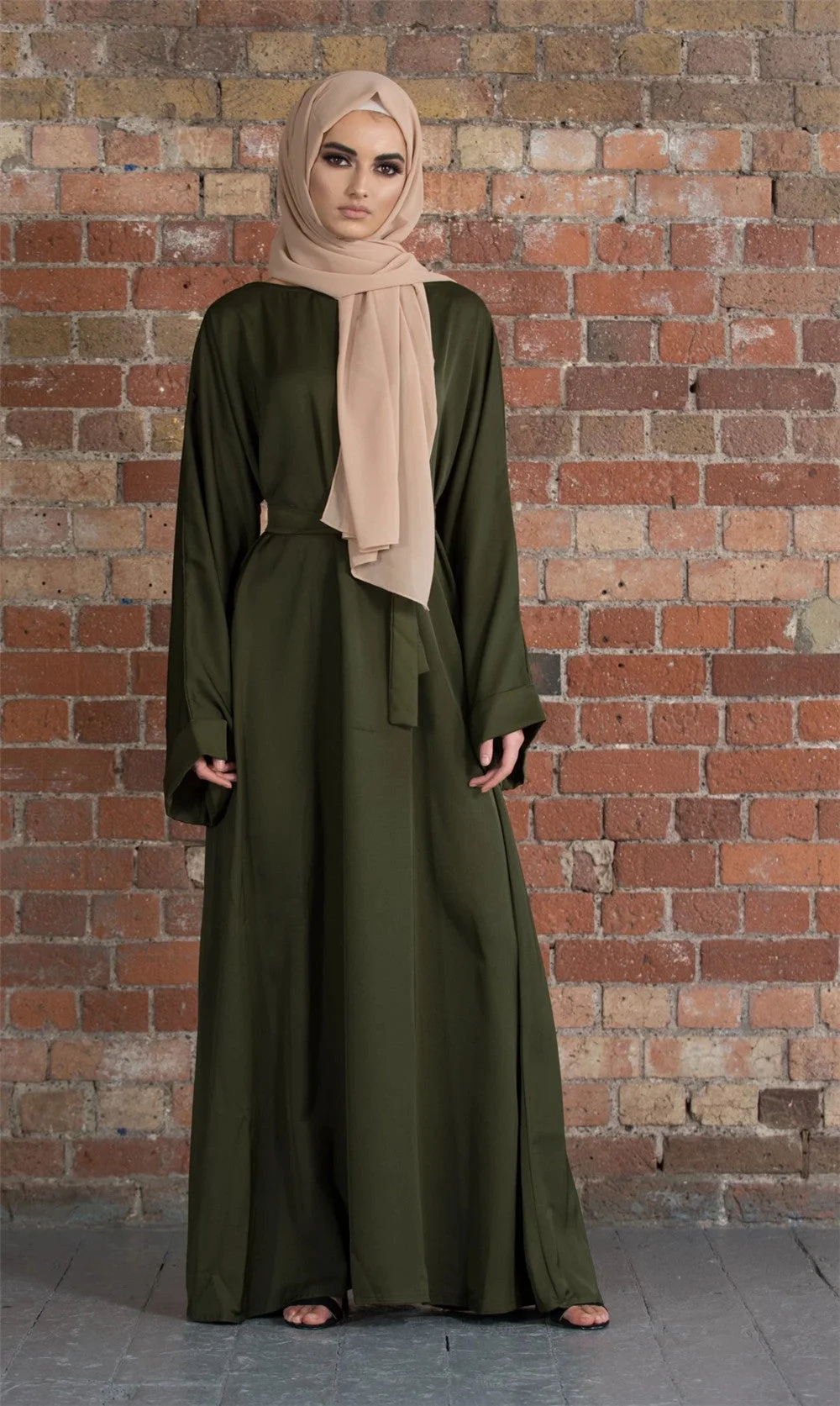 Uveng Basic Solid Color Robe Dress Dresses