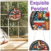 Que Dieu b&eacute;nisse l&rsquo;Am&eacute;rique - croix DIY 2D flat acrylique en diamant pendentif suspendu avec forme sp&eacute;ciale en cristal kit de peinture en diamants en strass perceuse simple face 24x22cm