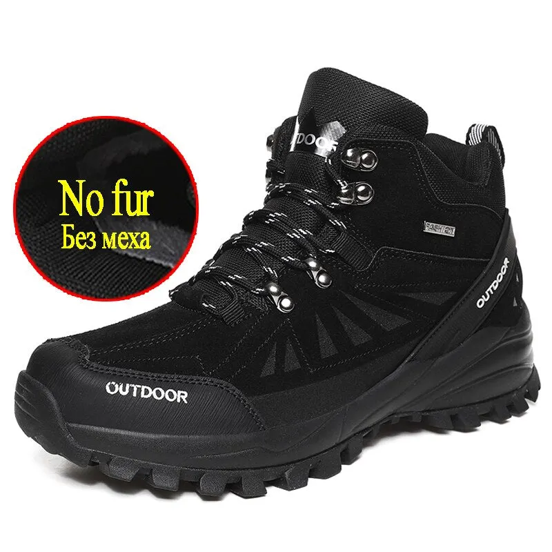 Brand Men's Winter Boots Plush Warm Men's Snow Boots Outdoor Comfortable Men's Designer Sneakers Fashion Men's Platform Shoes