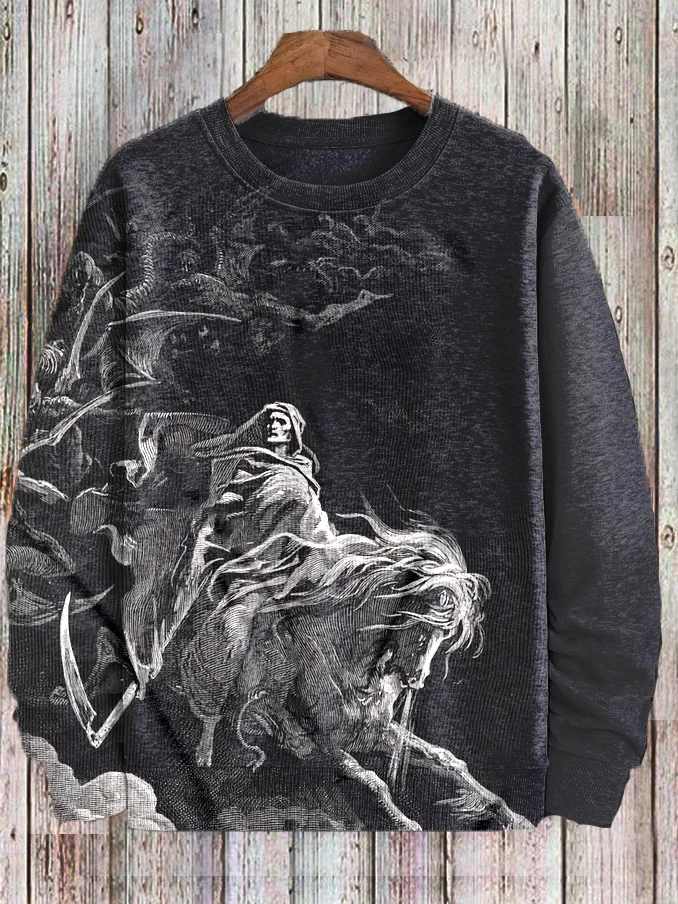 Men's Vision Of Death Dark Gothic Art Casual Sweatshirt