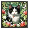 Flowers And Cats-11CT Stamped Cross Stitch 50*50cm/19.69*19.69in