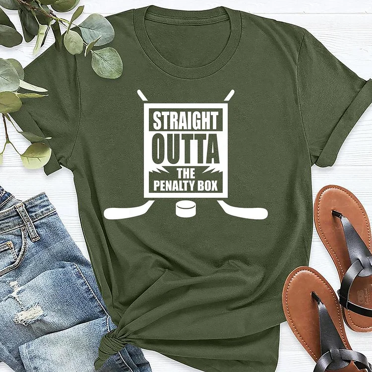 Straight Outta The Penalty Box T-shirt Tee-03968-Annaletters