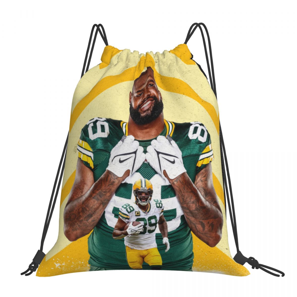 Green Bay Packers Marcedes Lewis Foldable Sports Gym Drawstring Bag
