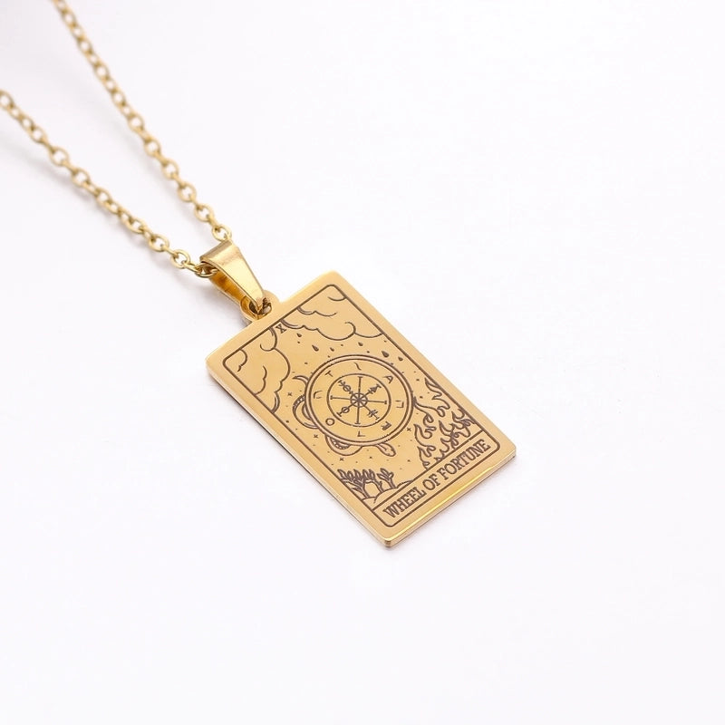 Minimalist Human Tarot 304 Stainless Steel Plating Pendant Necklace