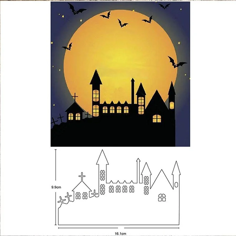 Christmas House Tree Metal Cutting Dies Stencils dies for DIY Scrapbooking Dies Decorative Embossing Die Cuts Paper Cards Making