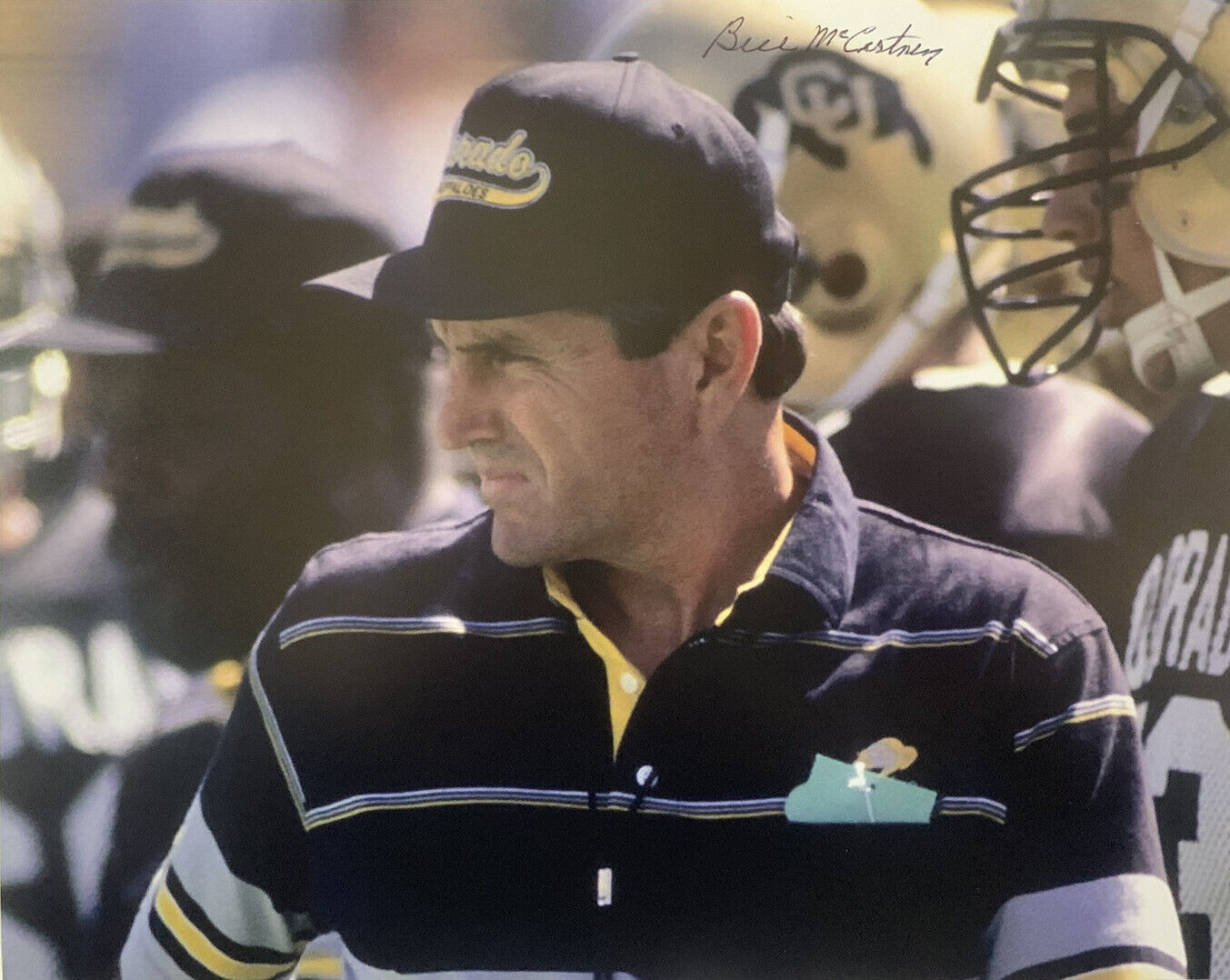 BILL MCCARTNEY HAND SIGNED 8x10 COLORADO FOOTBALL COACH Photo Poster painting RARE AUTOGRAPHED