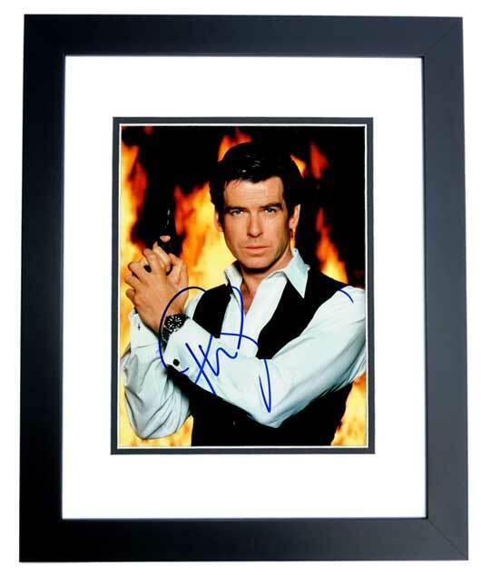 Pierce Brosnan Signed - Autographed 007 James Bond 8x10 inch Photo Poster painting FRAMED