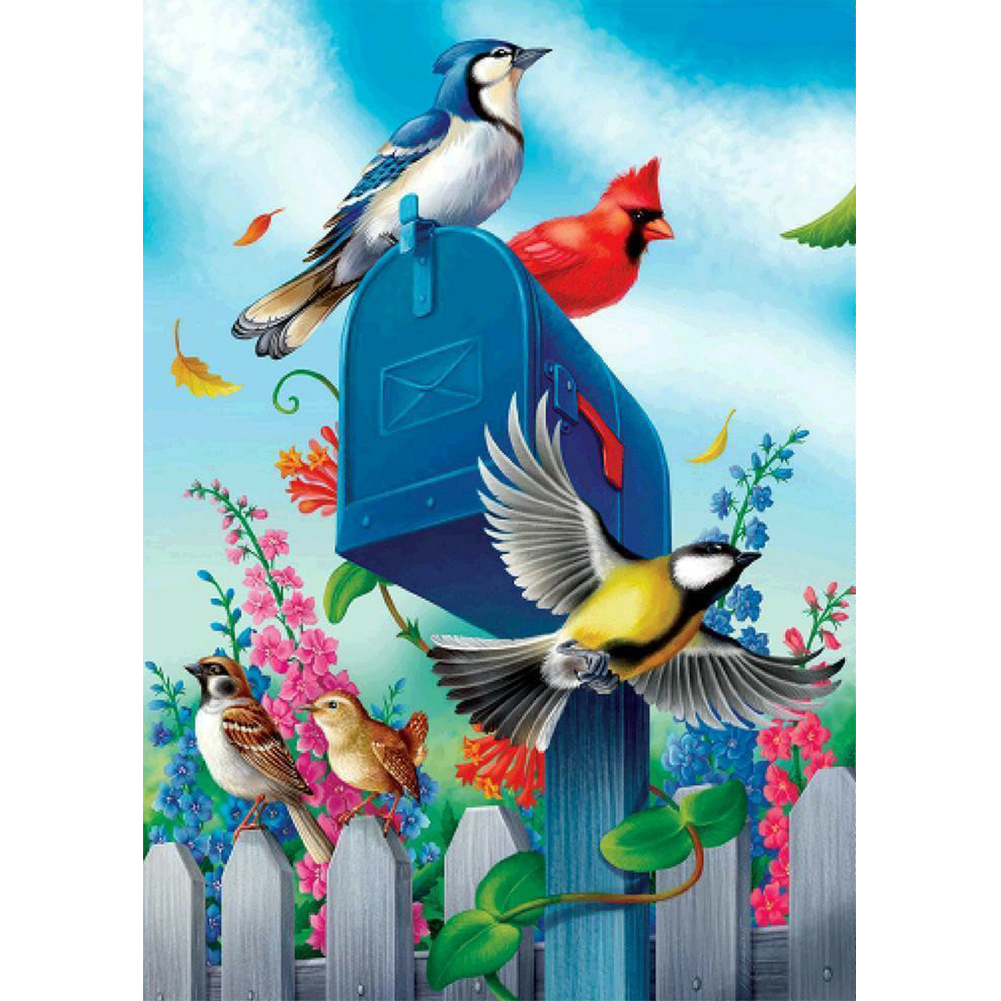 

30*40CM - Round Drill Diamond Painting - Birds, 501 Original