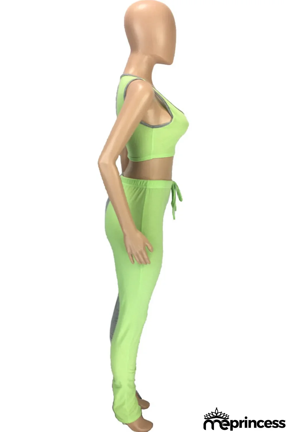 Blue Polyester Casual Solid pencil Sleeveless Two Pieces