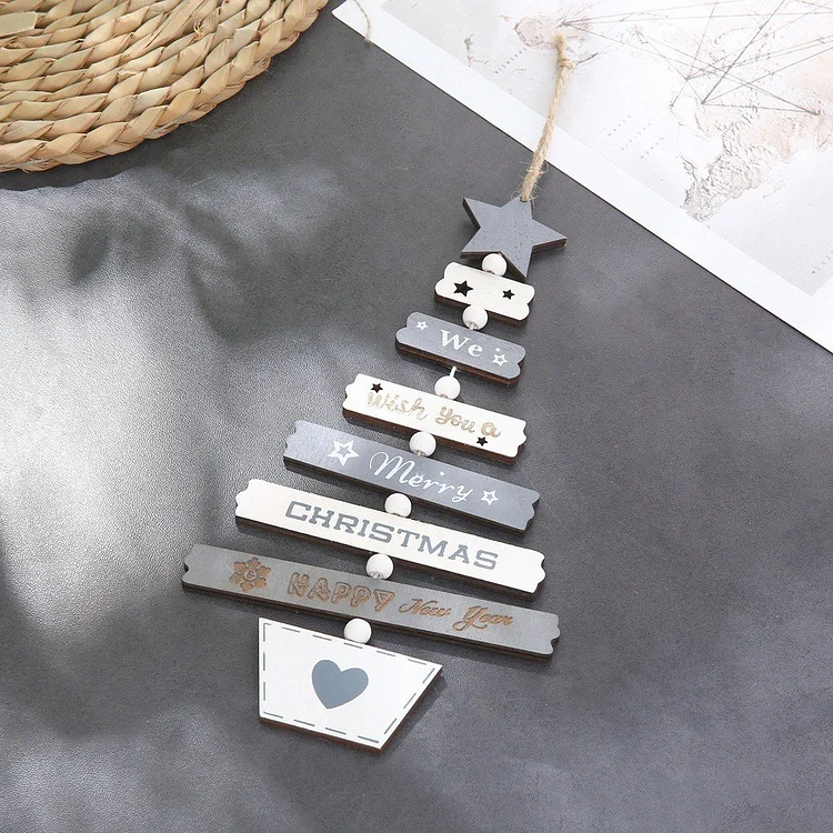 🌲Wooden Christmas Tree Letter Plaque Decoration / Warm Gifts