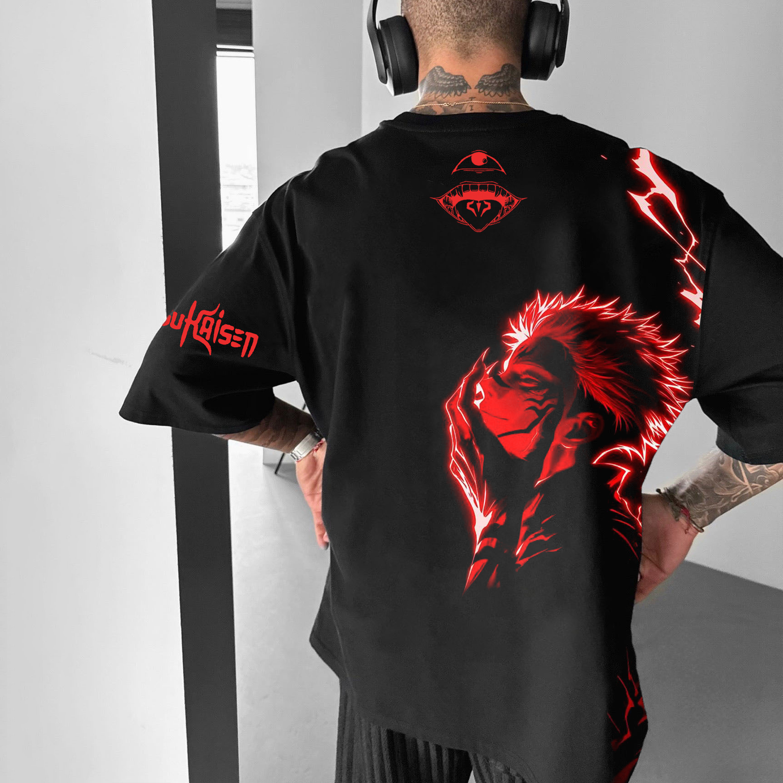  Oversized Graphic T-Shirt with Bold Design for Men