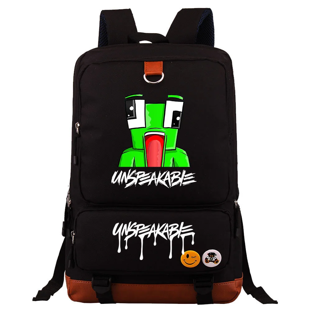 Buzzdaisy Unleash Creativity with the Unspeakable Pattern Square Backpack - Fits 15-Inch Laptops and Offers Tons of Pockets and Space!
