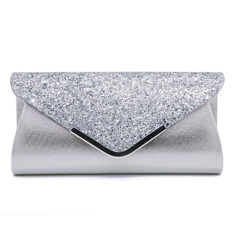 Formal Silver Sparkly Clutch Bag 2024 - Flycurvy 